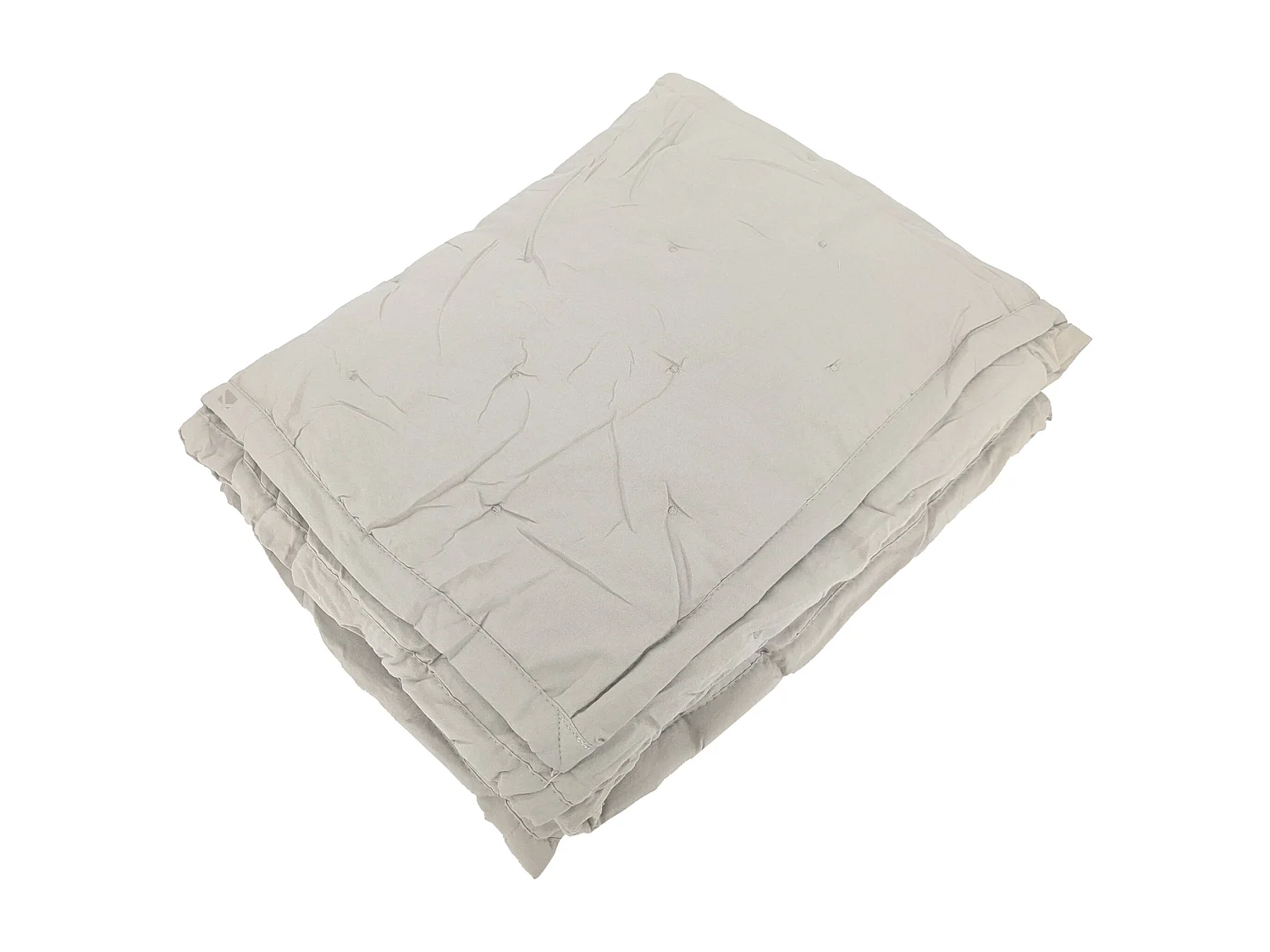 Couvre-lit 220x240 cm CELESTE velours piquage points brodés Naturel