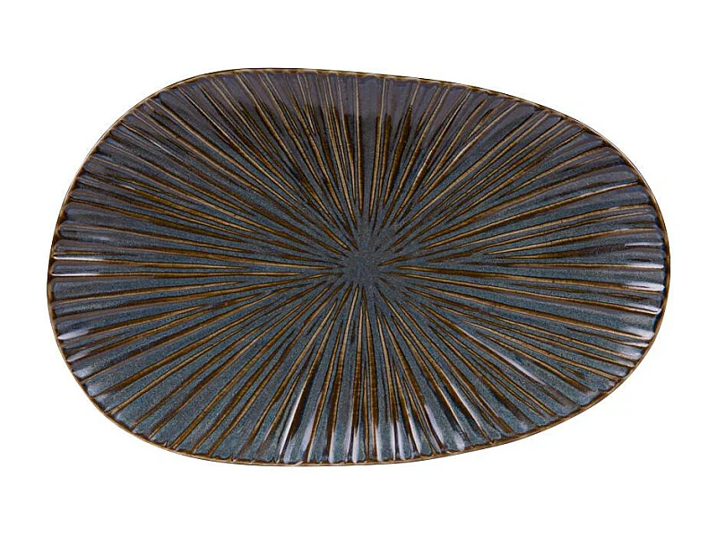 Plat organique Liv bleu 31x20 cm