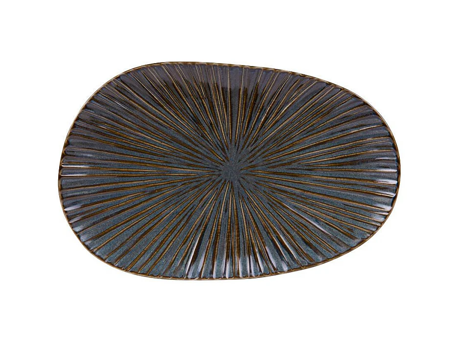 Plat organique Liv bleu 31x20 cm