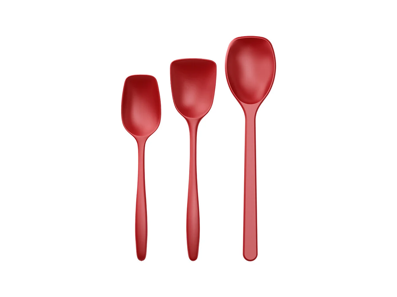 Set de 3 cuillères rouge