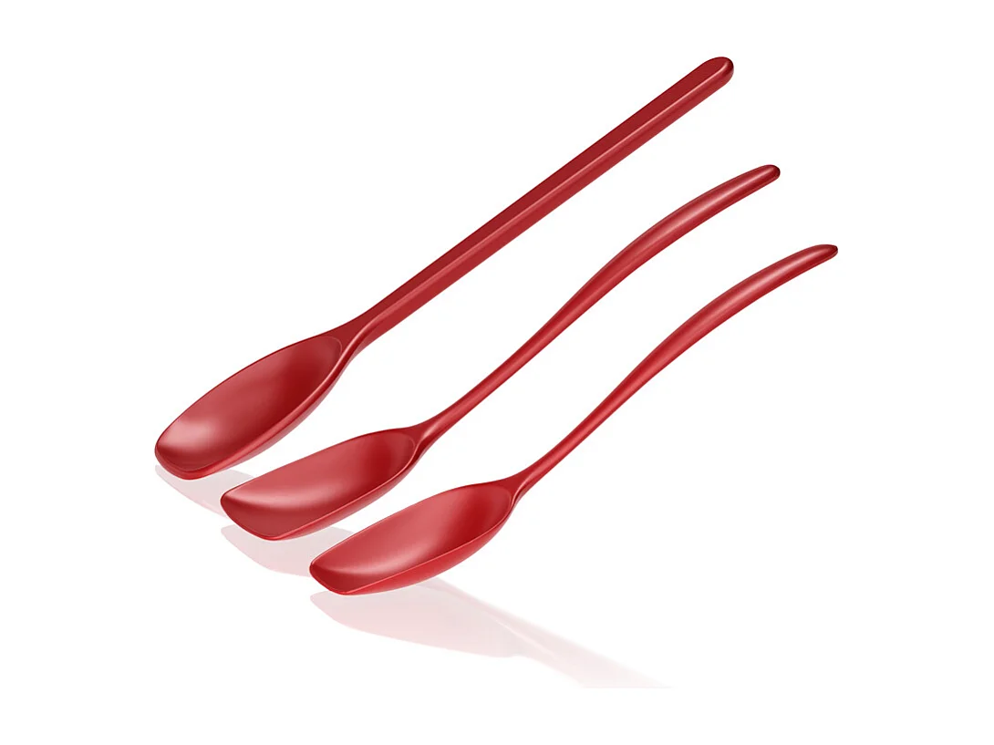 Set de 3 cuillères rouge