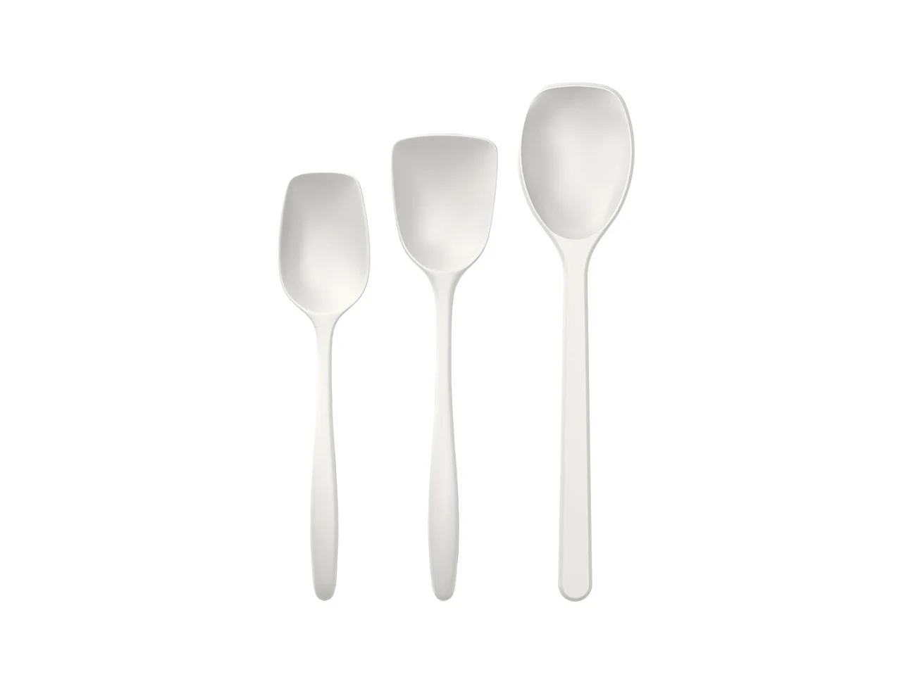 Set de 3 cuillères blanc