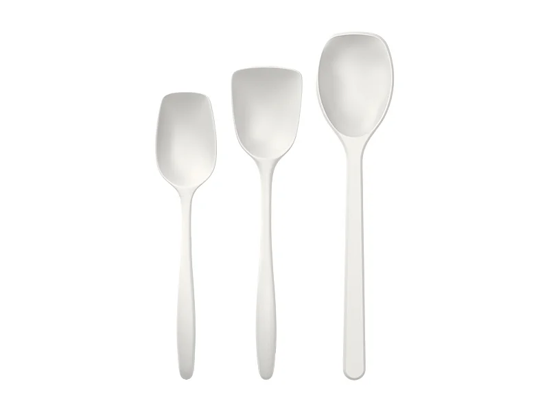 Set de 3 cuillères blanc