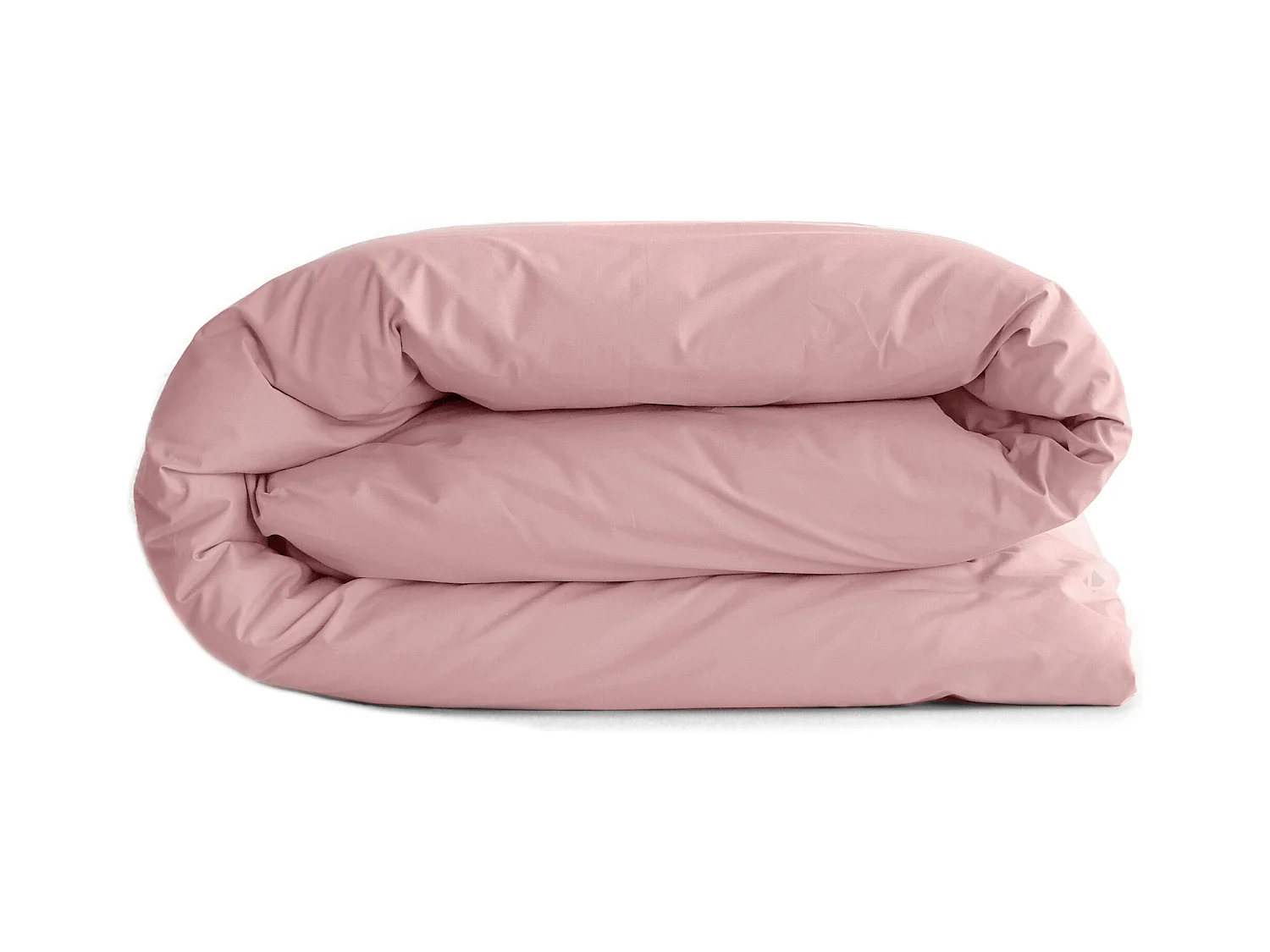 Housse de couette uni 280x240 cm percale de coton MANOIR Rose