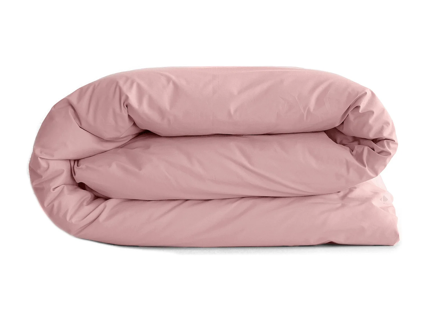 Housse de couette uni 280x240 cm percale de coton MANOIR Rose