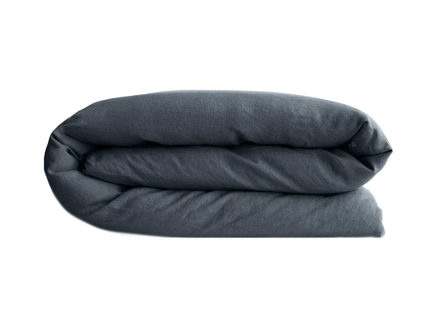 Housse de couette 240x220 cm pur coton lavé PALACE noir granit
