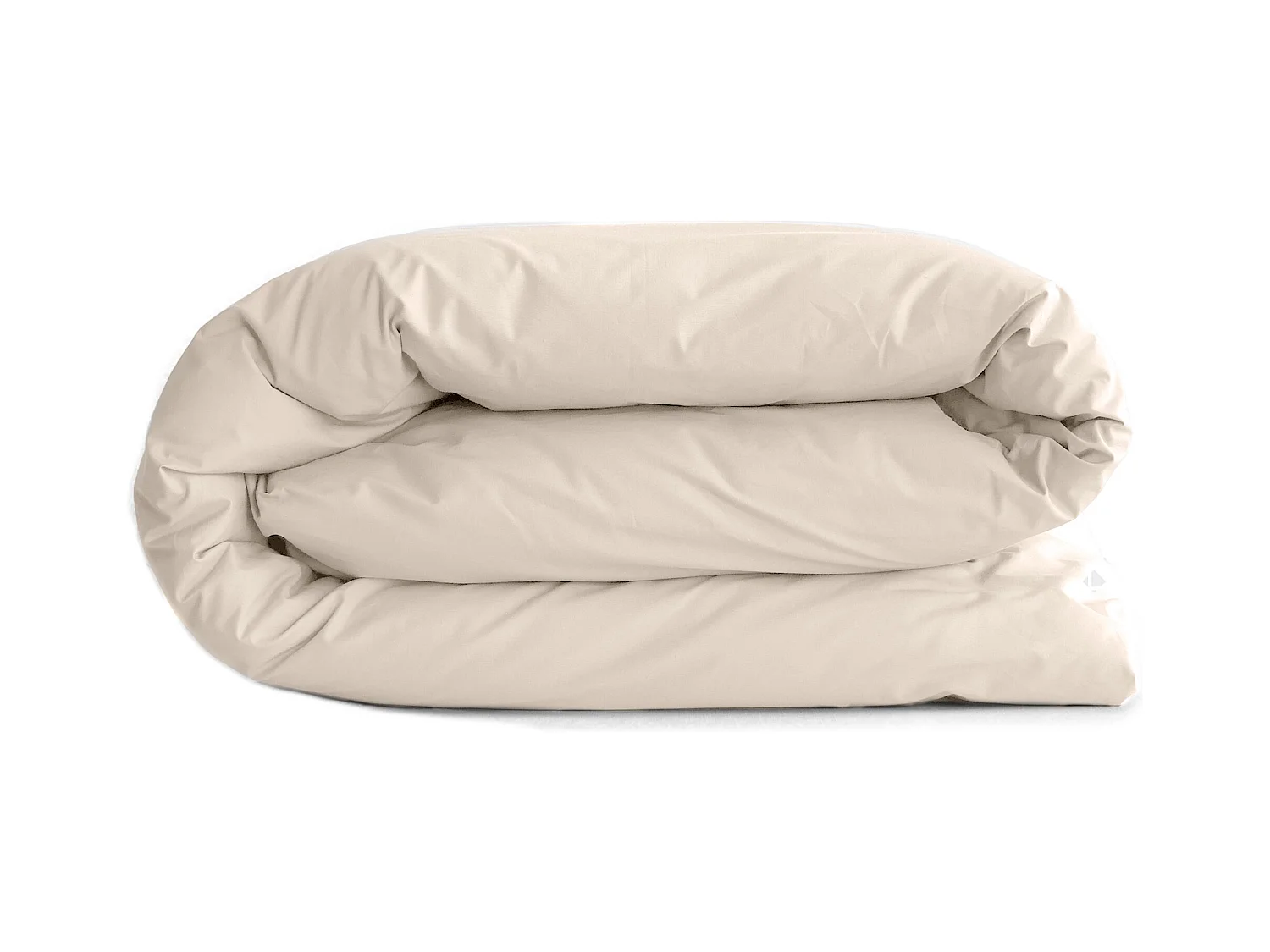 Housse de couette uni 280x240 cm percale de coton MANOIR blanc Naturel