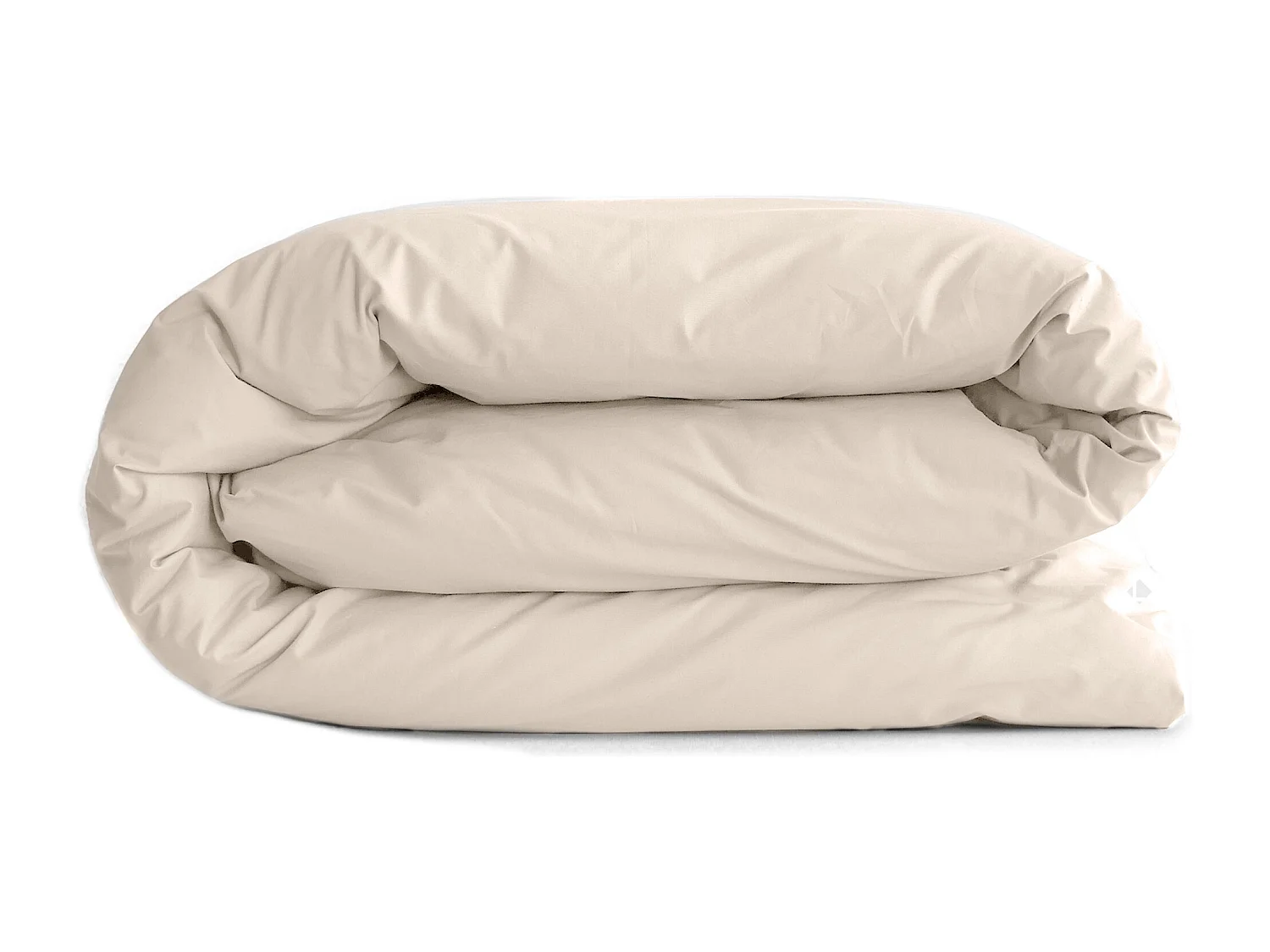 Housse de couette uni 280x240 cm percale de coton MANOIR blanc Naturel