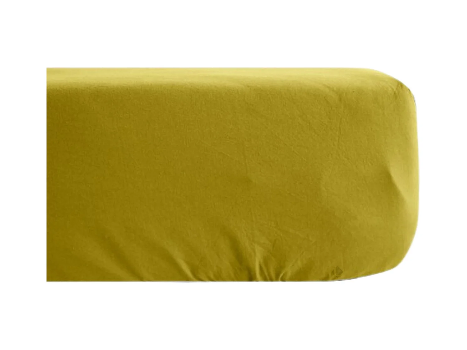 Drap housse uni 80x200 cm percale MANOIR vert Jasmin bonnet 35