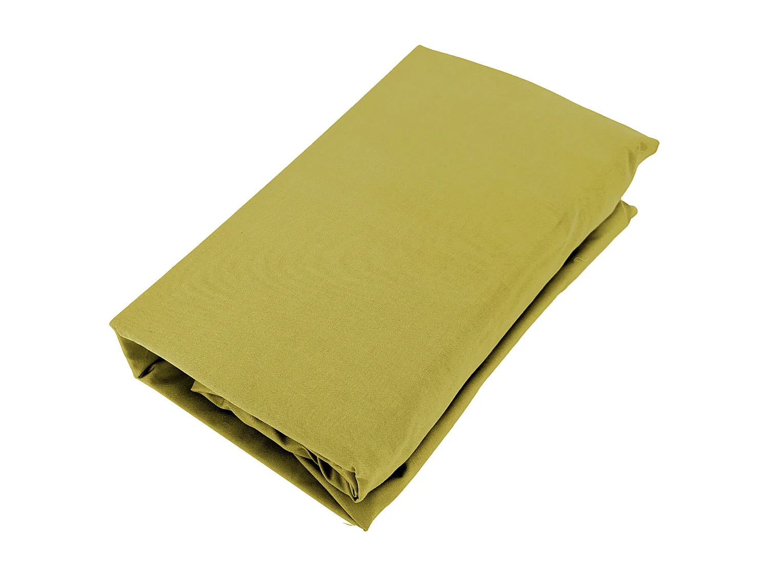 Drap housse uni 80x200 cm bonnet 35 cm percale de coton MANOIR vert Jasmin