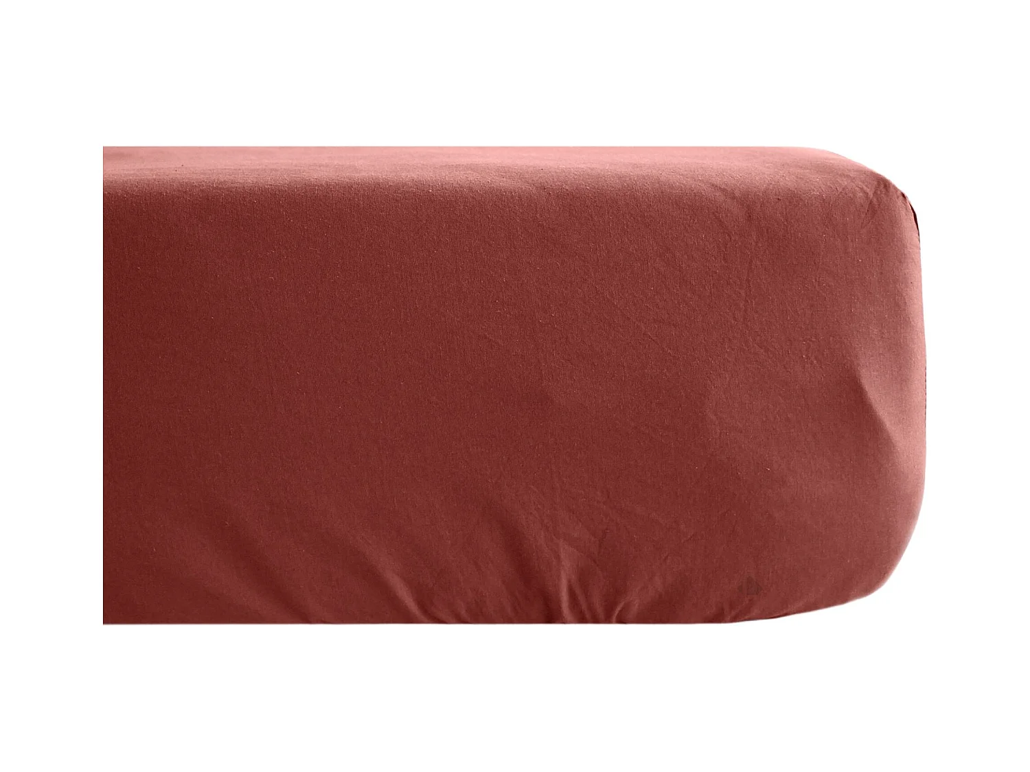 Drap housse uni 200x200 cm percale MANOIR rose Pêche bonnet 40
