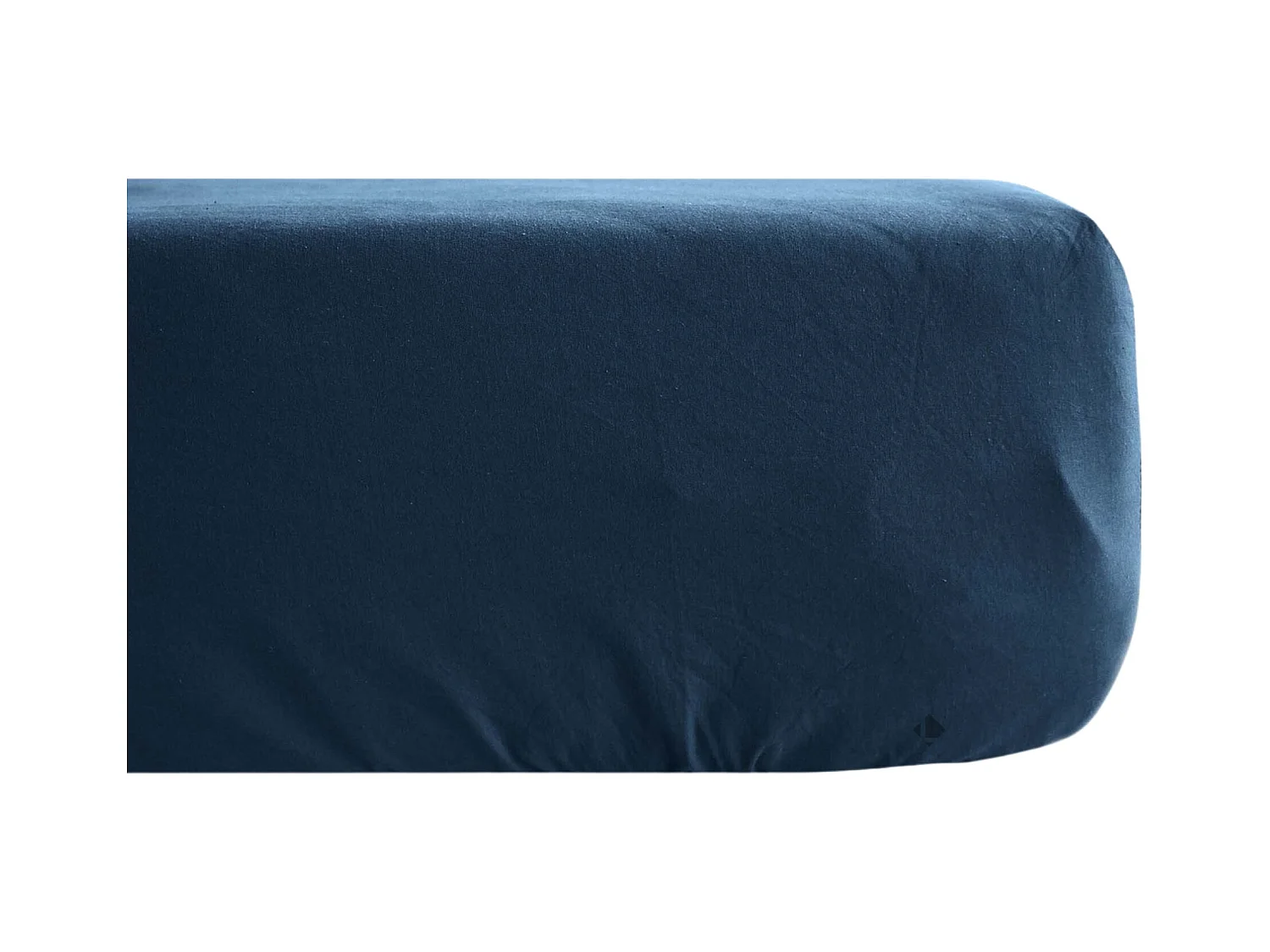 Drap housse uni 200x200 cm percale MANOIR bleu Marine bonnet 40