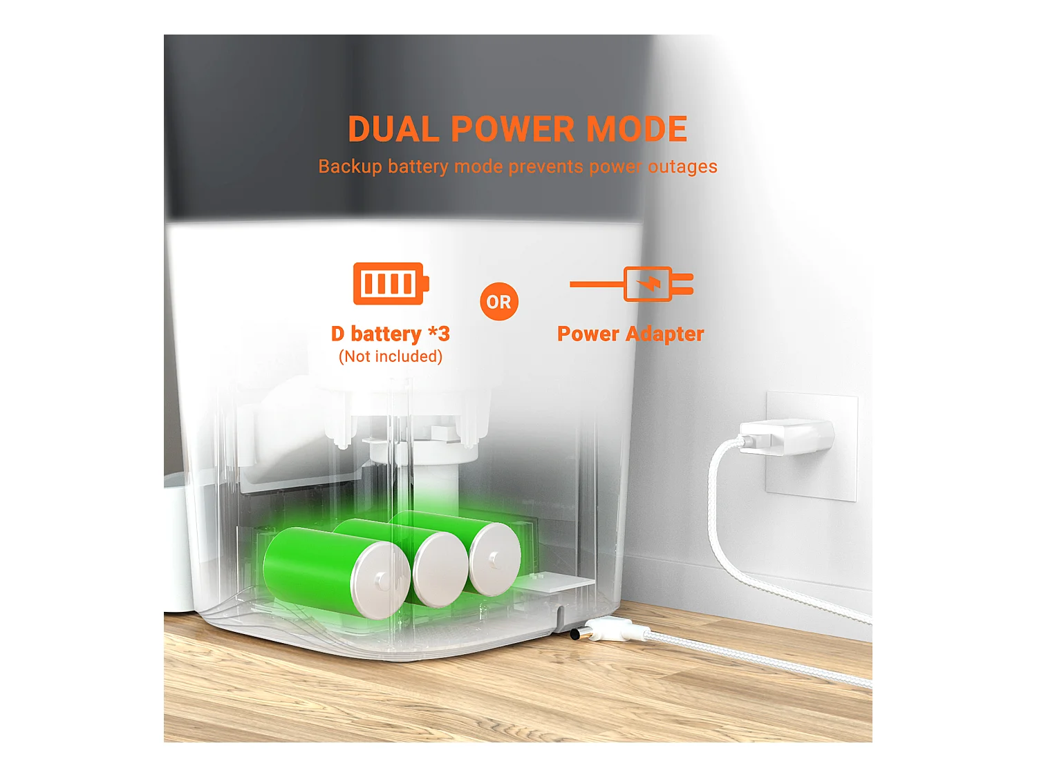 3L WIFI Katzen-/Hundefutterspender, LCD-Handy-Fernbedienung, Netzteil/Batterie, 10 Mahlzeiten pro Tag - APP-Steuerung, Schwarz