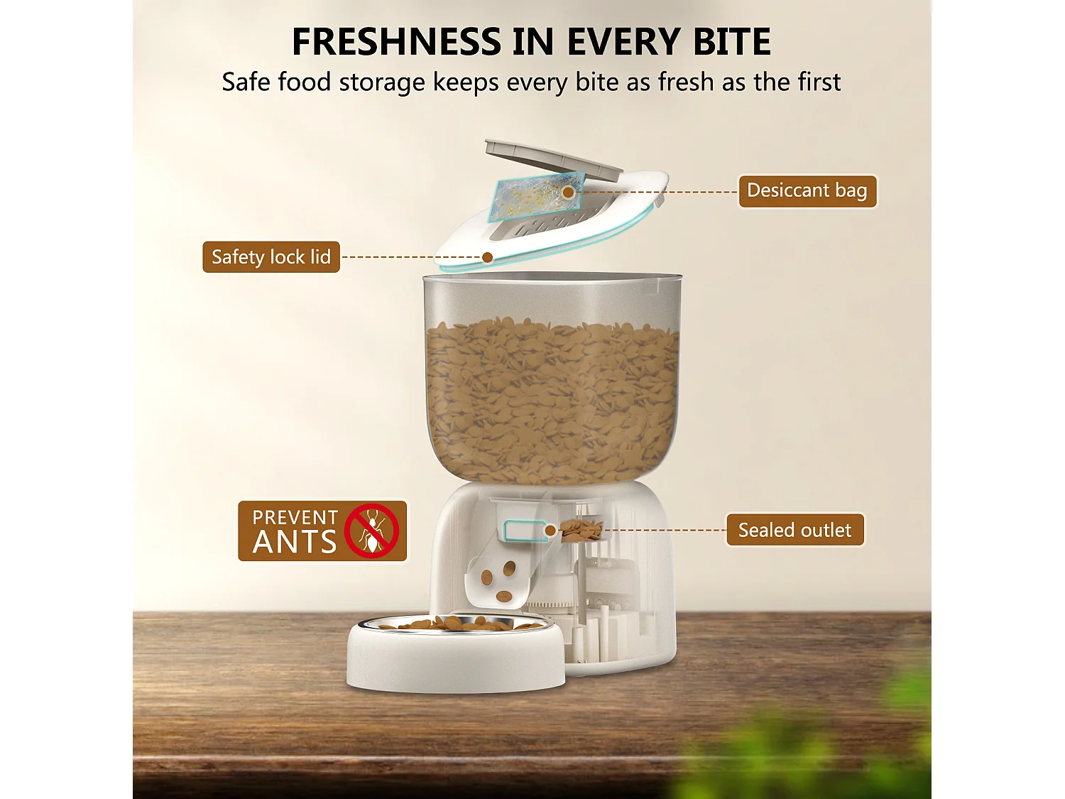 Dispensador automático de comida seca para perros y gatos, 3L, comedero automático para perros y gatos, puede alimentar 4 comidas al día