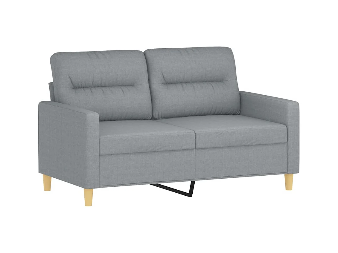 Ensemble de canapés 3 pcs coussins gris clair tissu