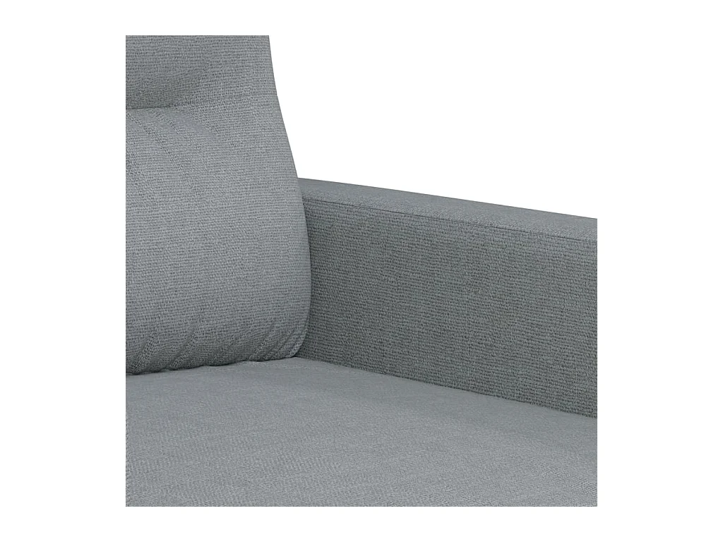 Ensemble de canapés 3 pcs coussins gris clair tissu