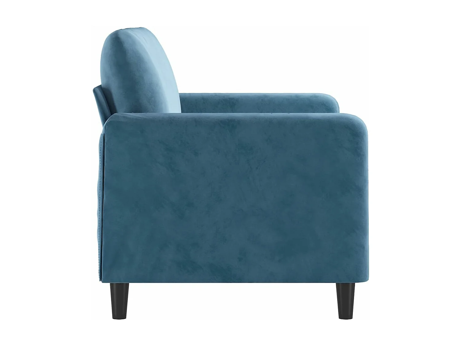 Sofá de 2 lugares veludo 120 cm azul