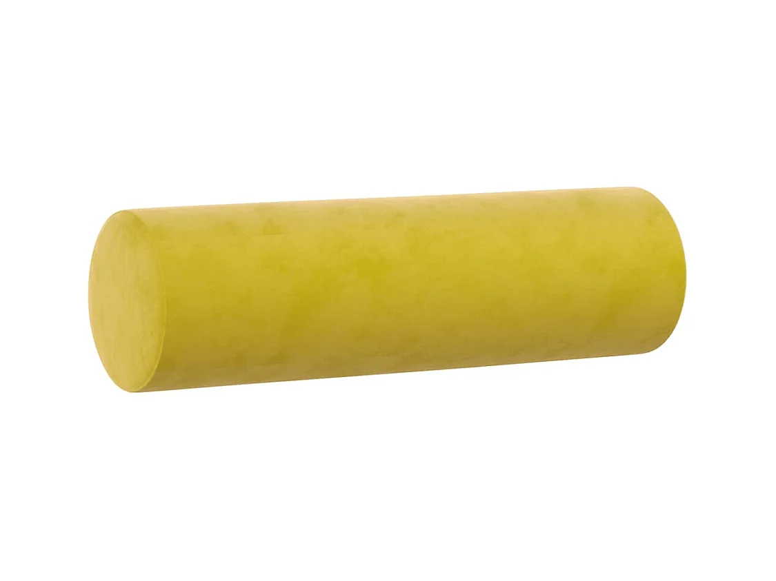 Divano a 2 Posti con Cuscini Giallo 140 cm in Velluto