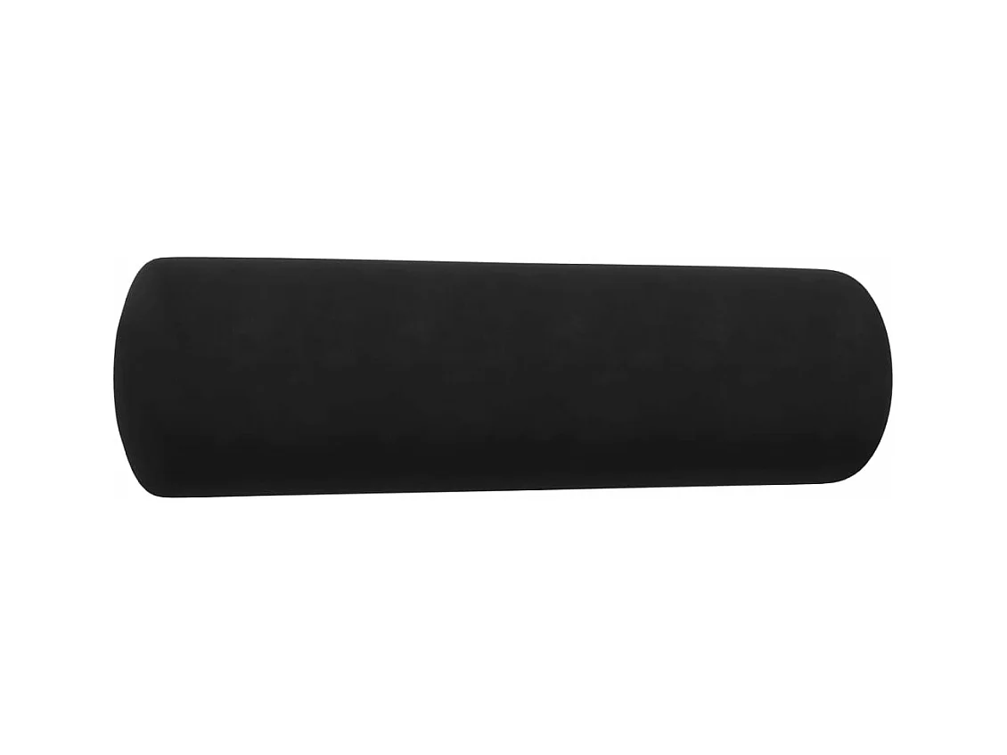 Ensemble de canapés 3pcs et coussins et traversins noir velours