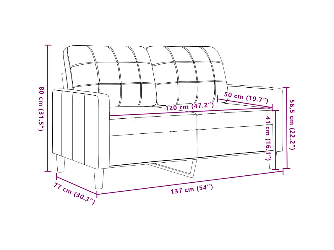 2-delige Loungeset met kussens fluweel donkergrijs