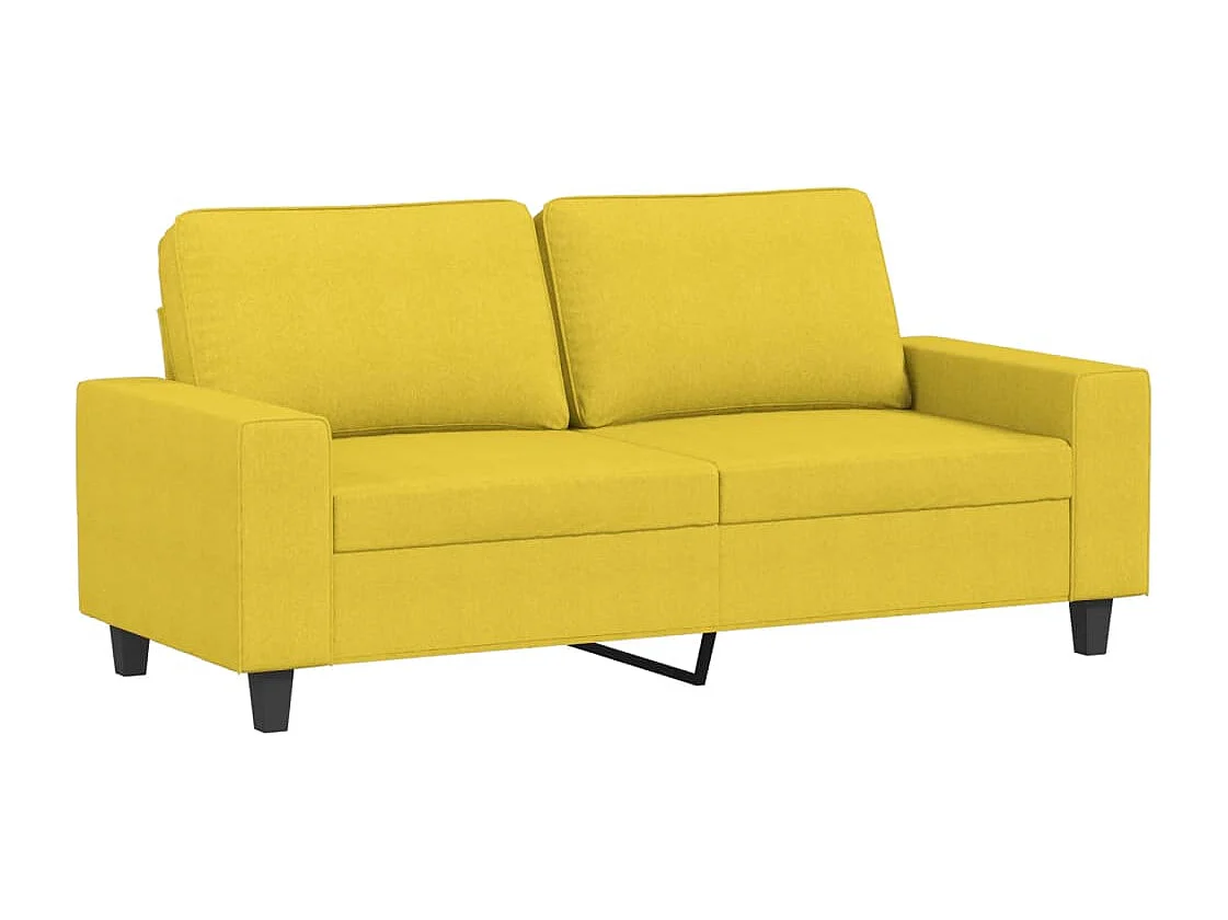 Ensemble de canapés 3 pcs jaune clair tissu