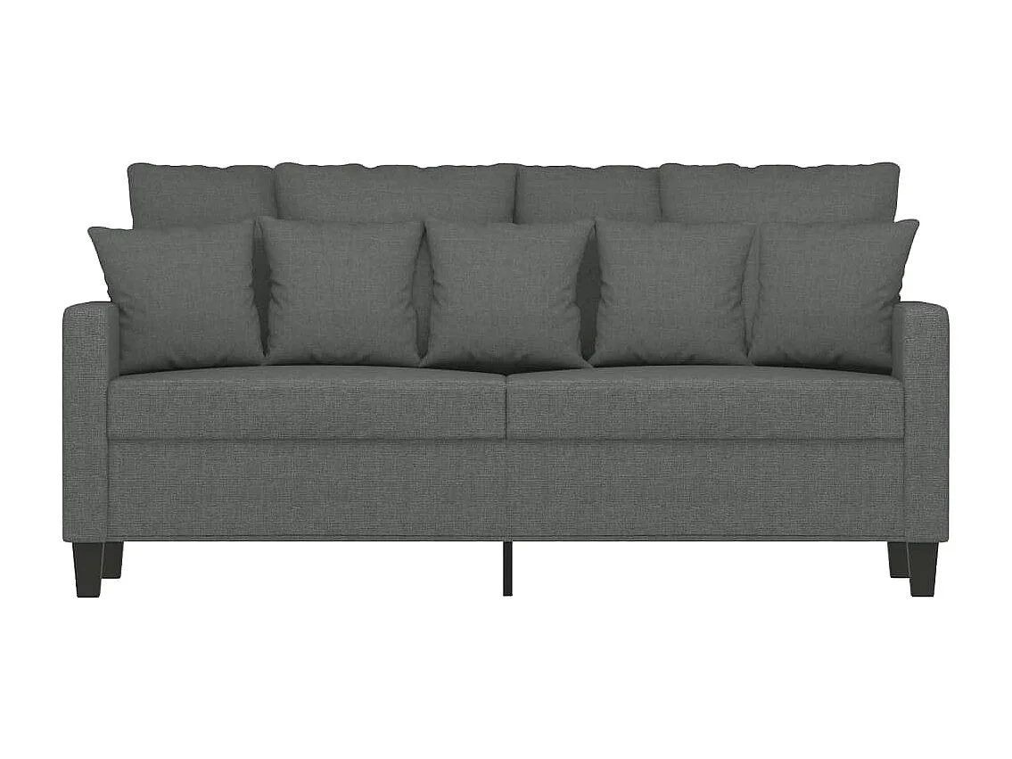 Divano a 2 Posti Grigio Scuro 140 cm in Tessuto