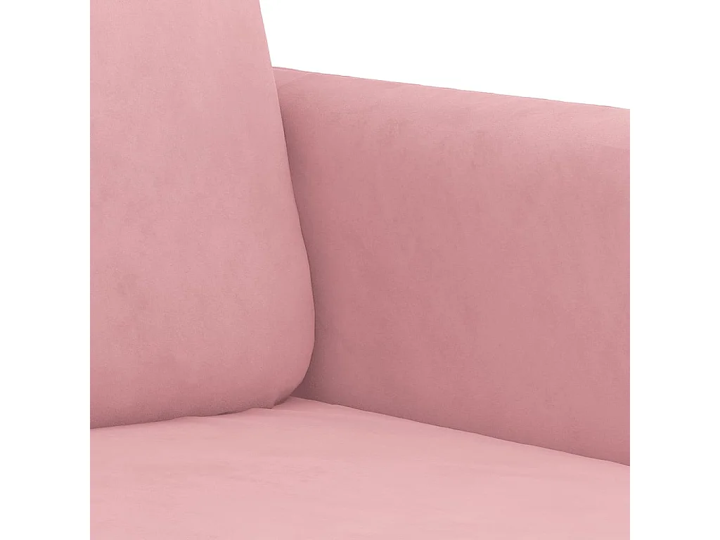 Sofá de 3 plazas terciopelo rosa 180 cm