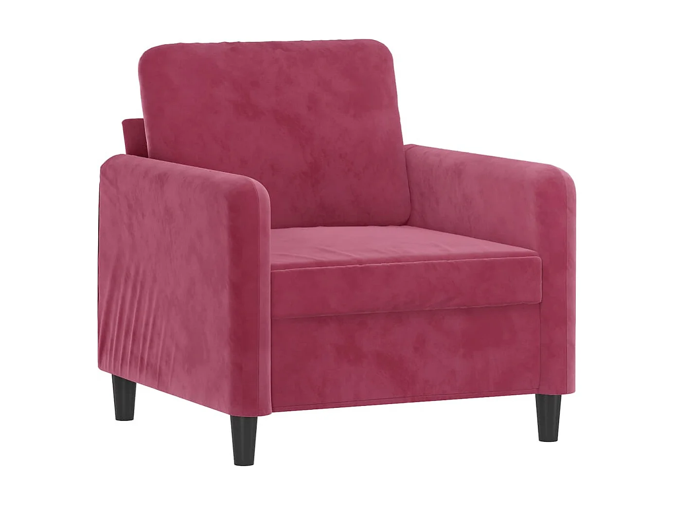 Ensemble de canapés 3 pcs rouge bordeaux velours