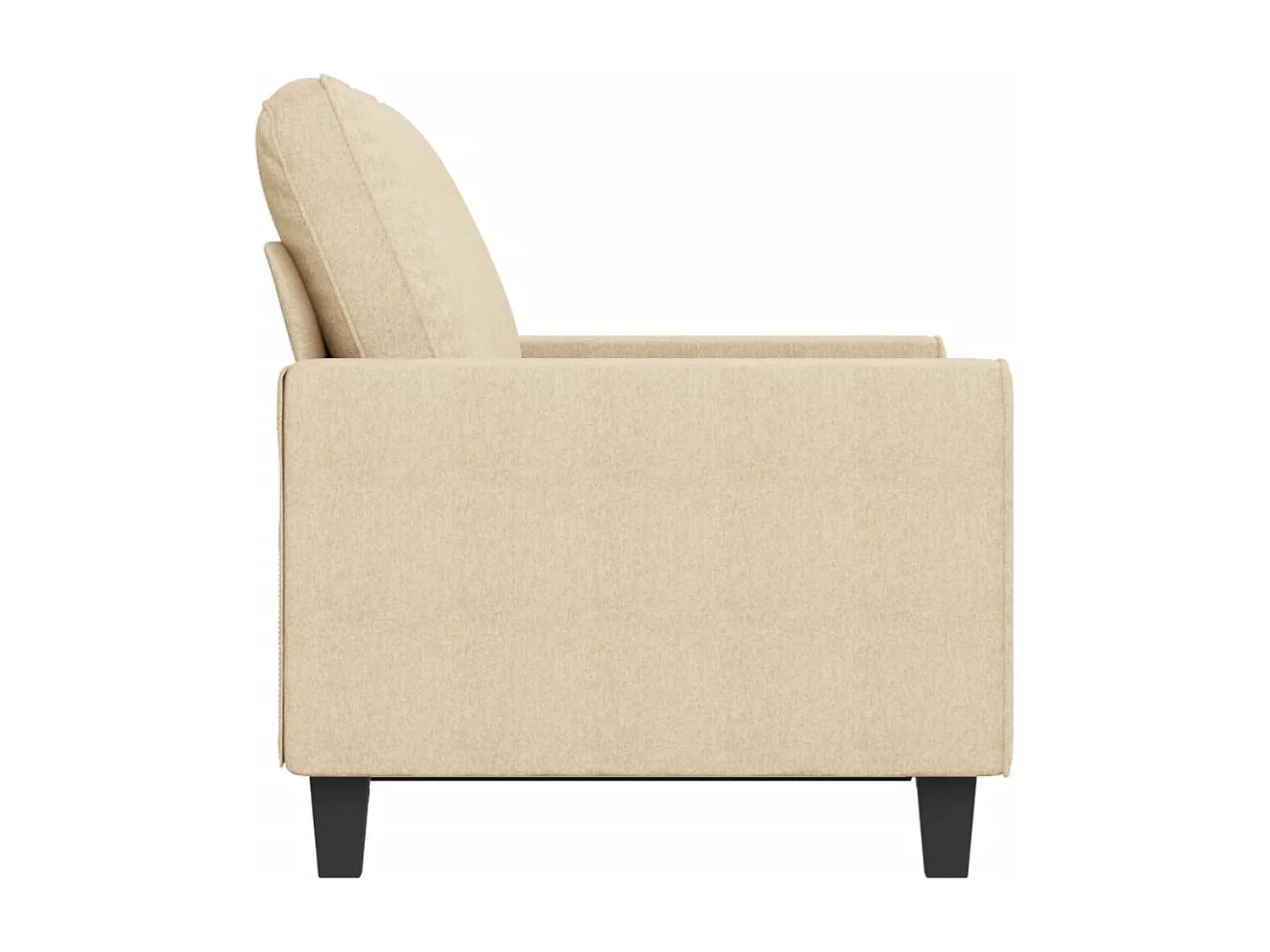 Sofá de 2 plazas de tela color crema 120 cm