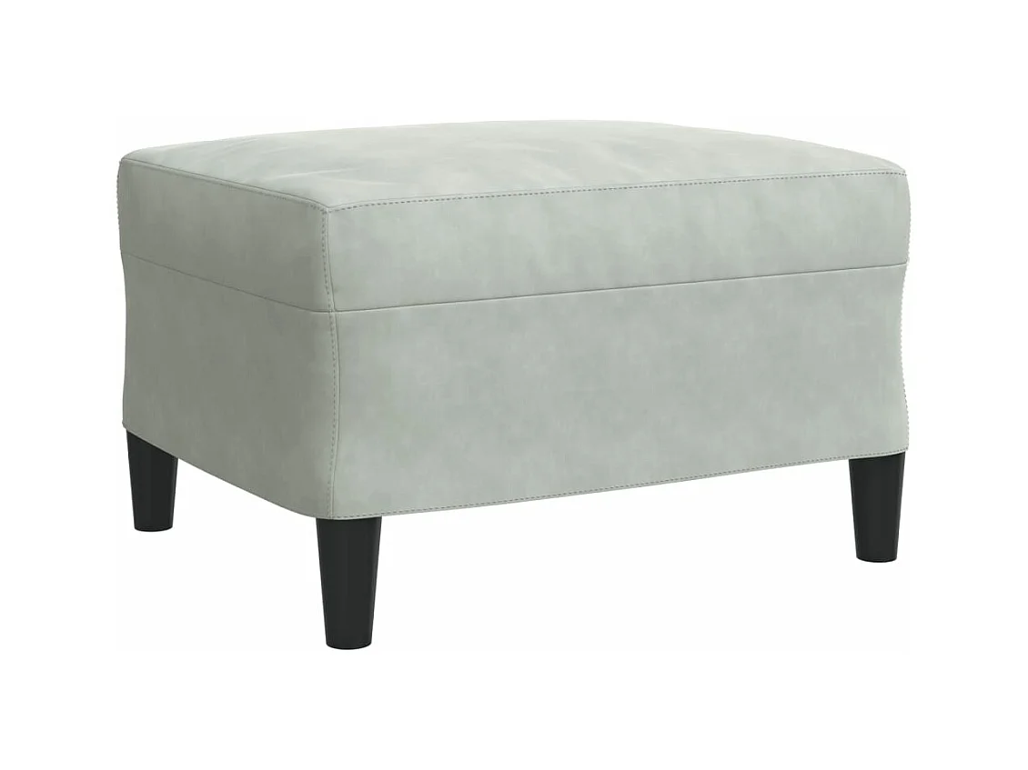 3-delige Loungeset met kussens en bolsters fluweel lichtgrijs