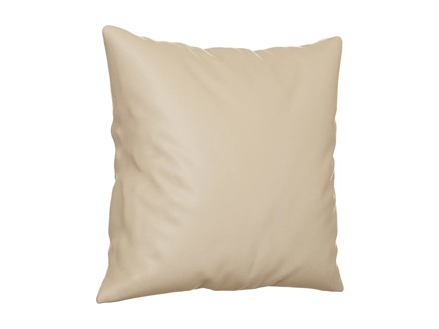 Sofá de 2 plazas con cojines tela microfibra color crema 140 cm