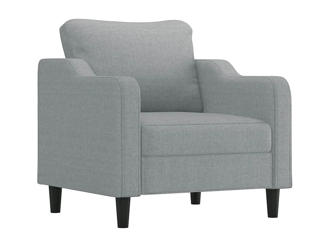 Ensemble de canapés 3 pcs avec coussins Gris clair Tissu