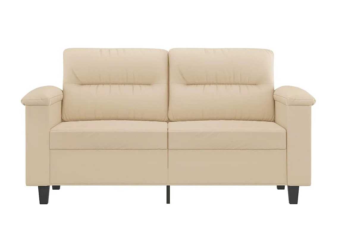 Tweezitsbank 120 cm microvezelstof crème