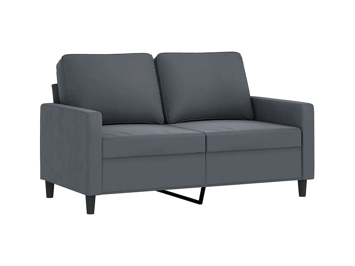 Ensemble de canapés 3 pcs avec coussins Gris foncé Velours
