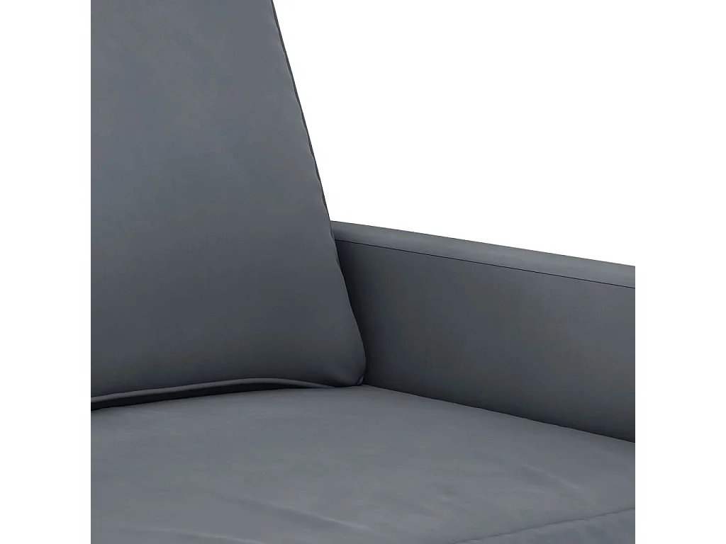 Ensemble de canapés 3 pcs avec coussins Gris foncé Velours