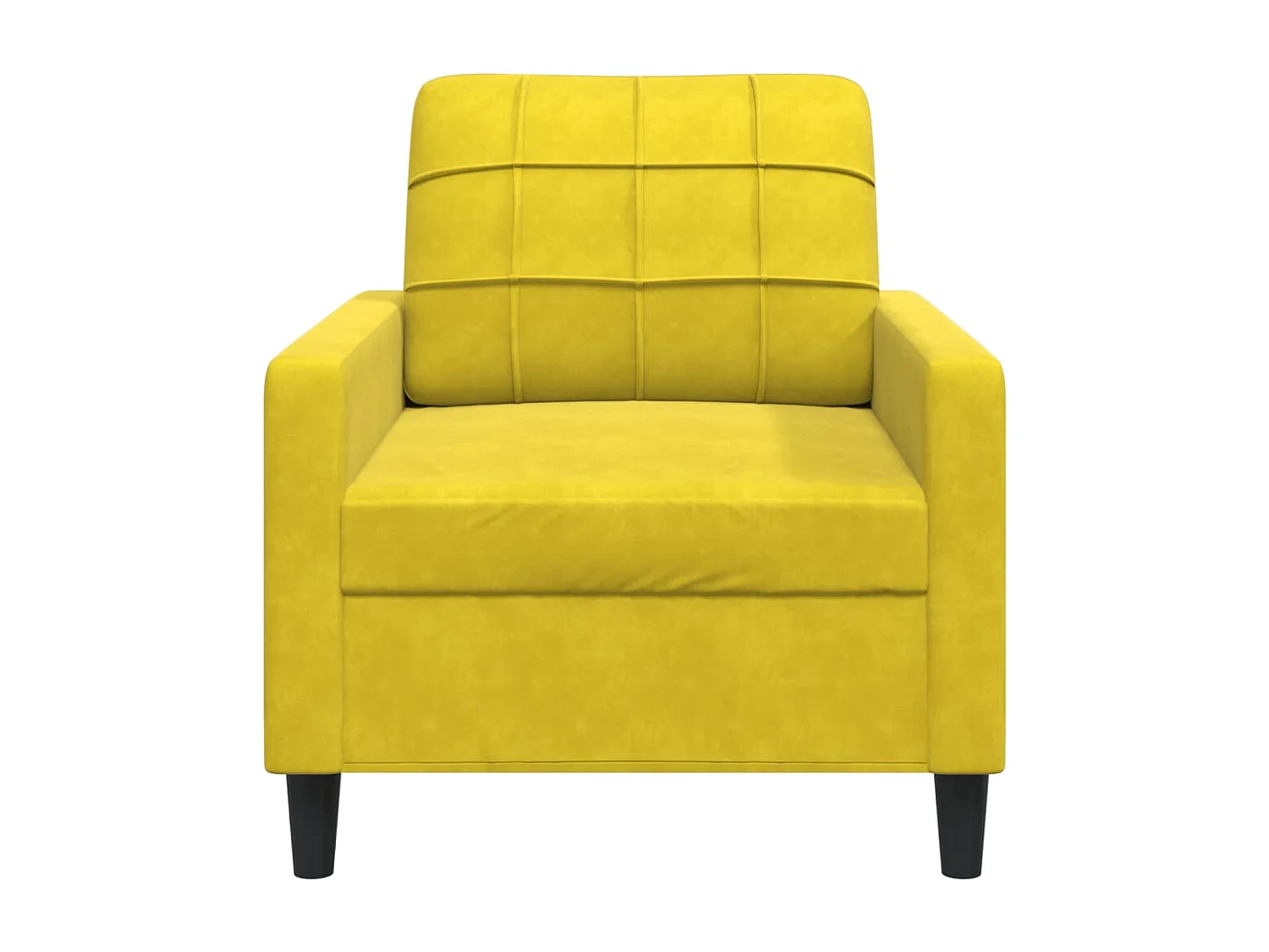 Fauteuil Jaune 60 cm Velours