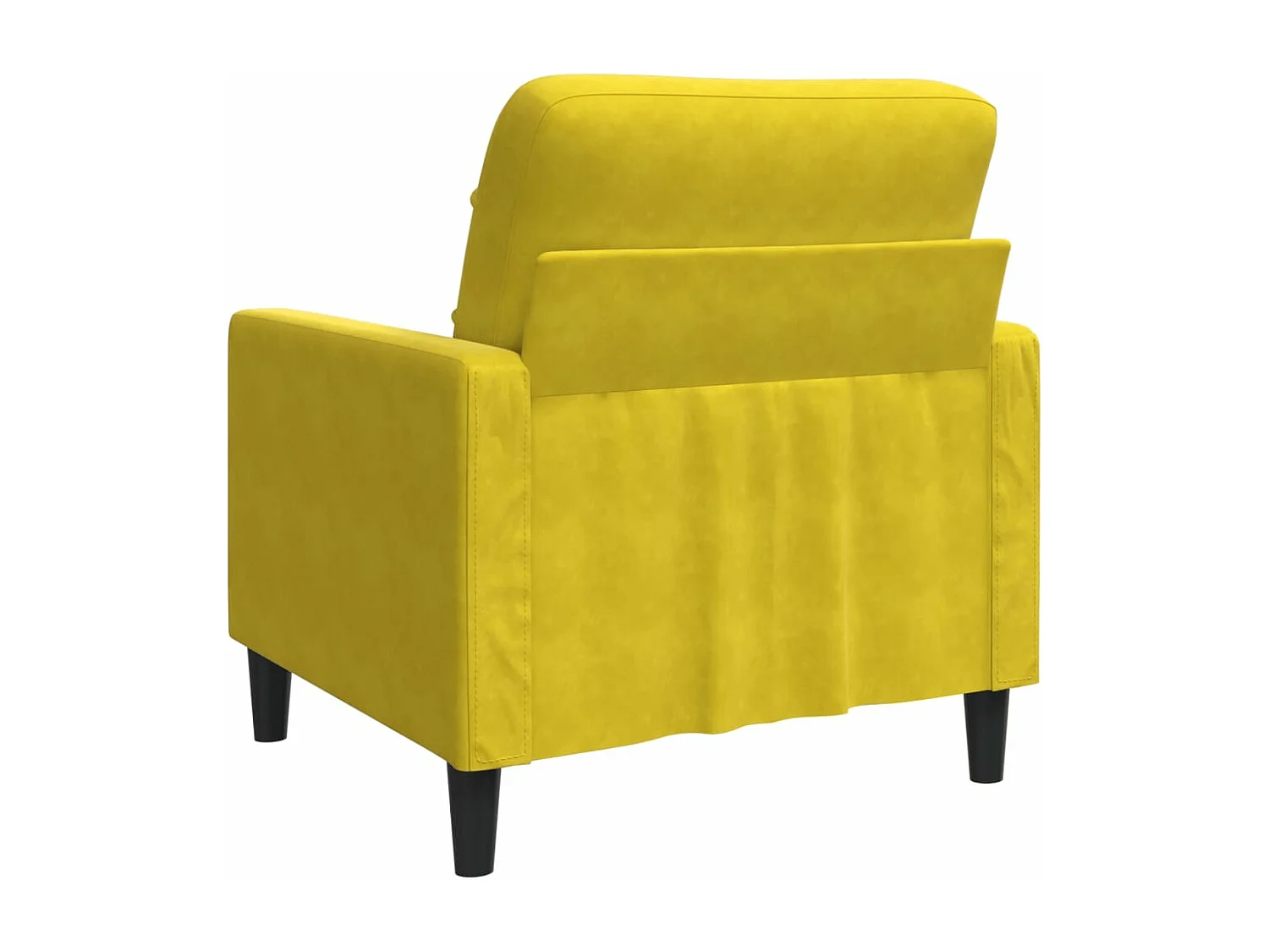Fauteuil Jaune 60 cm Velours