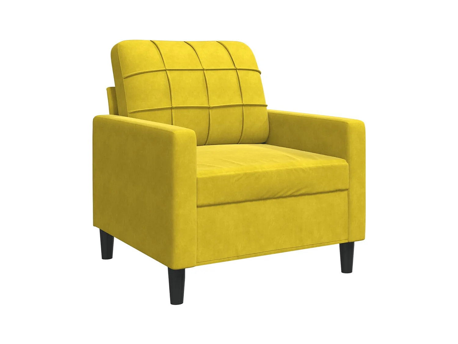 Fauteuil Jaune 60 cm Velours