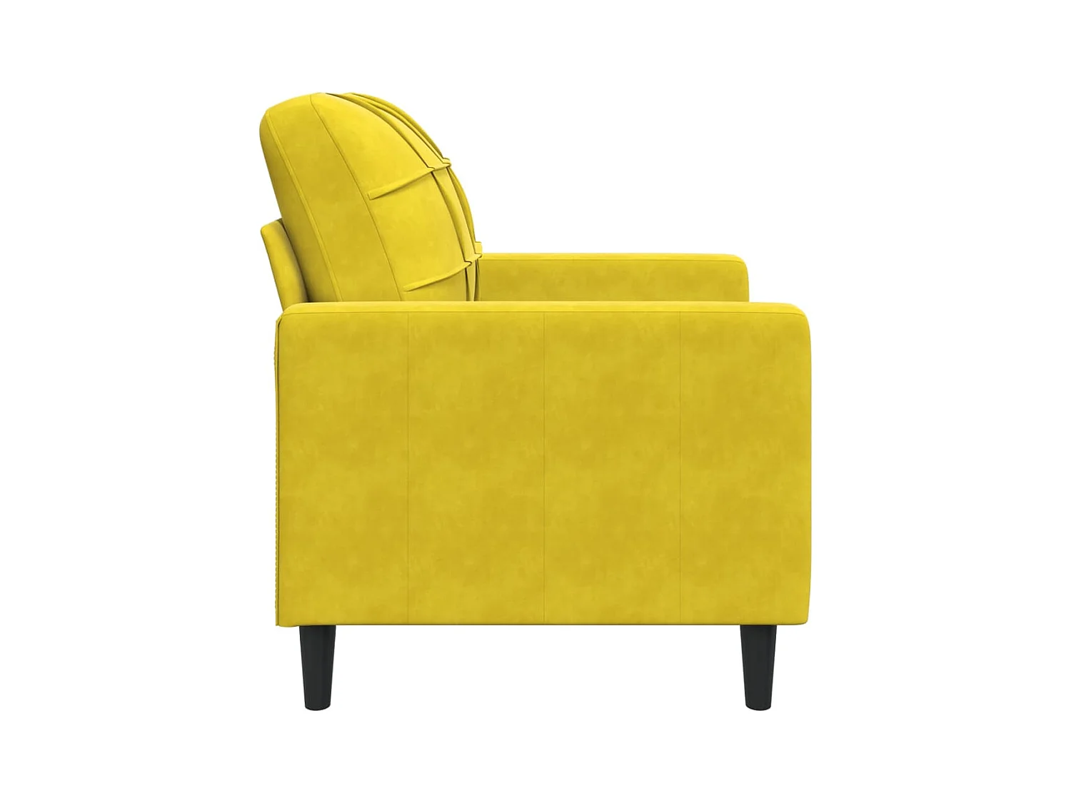 Fauteuil Jaune 60 cm Velours