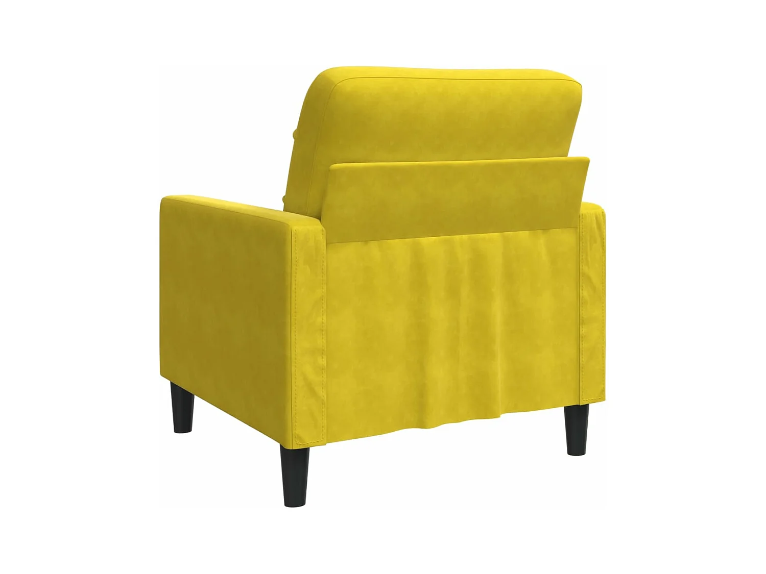 Fauteuil Jaune 60 cm Velours