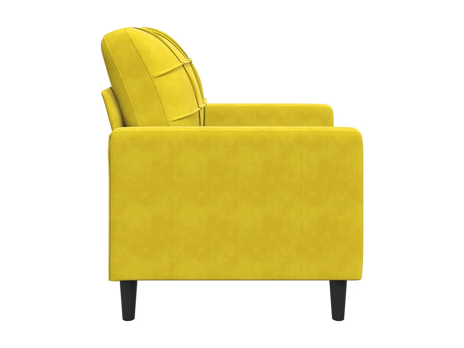 Fauteuil 60 cm fluweel geel