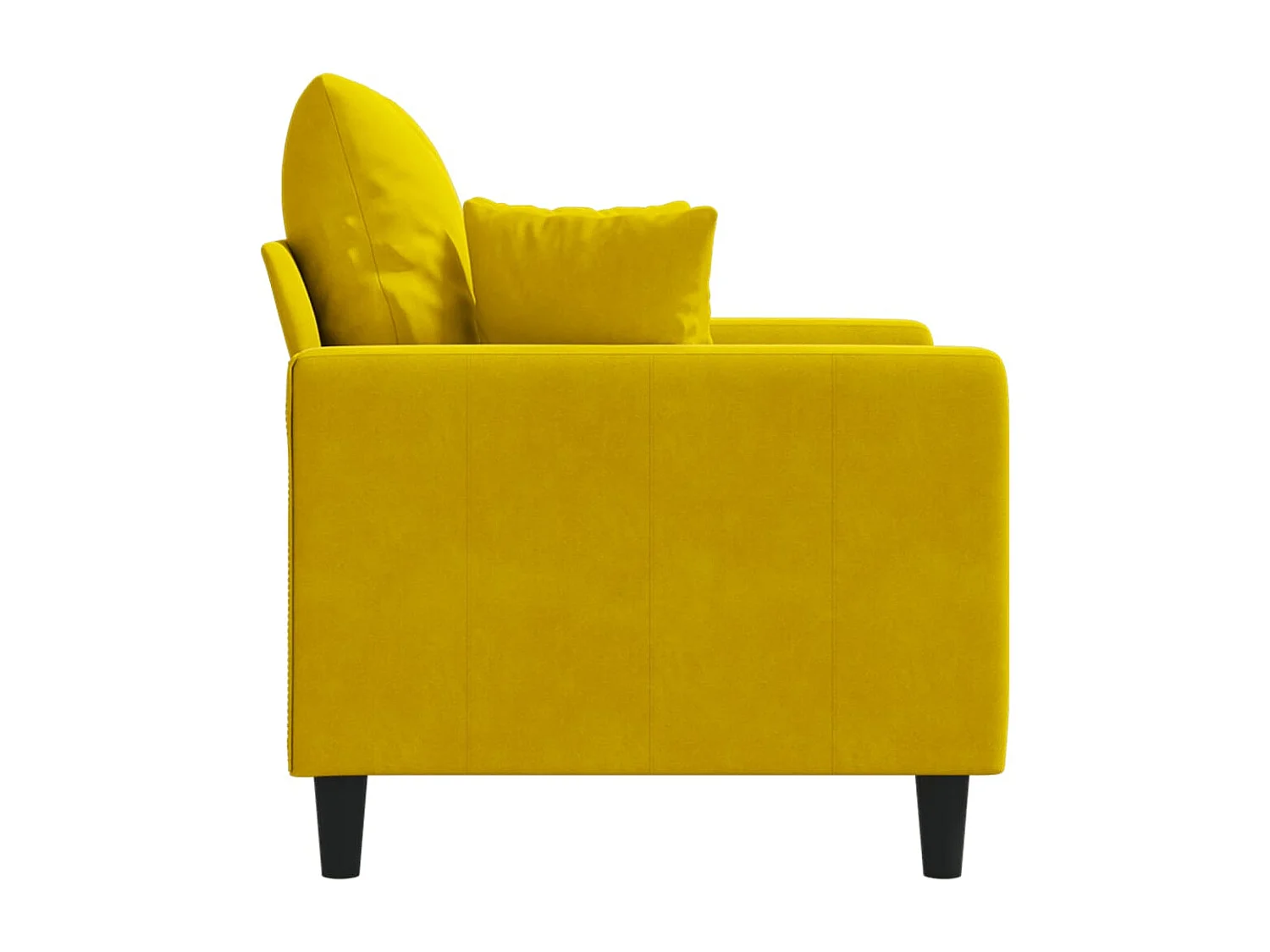 Poltrona 60 cm veludo amarelo