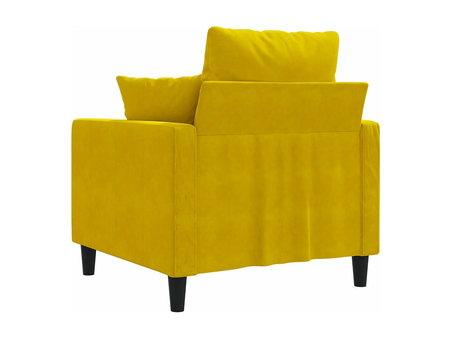 Poltrona 60 cm veludo amarelo