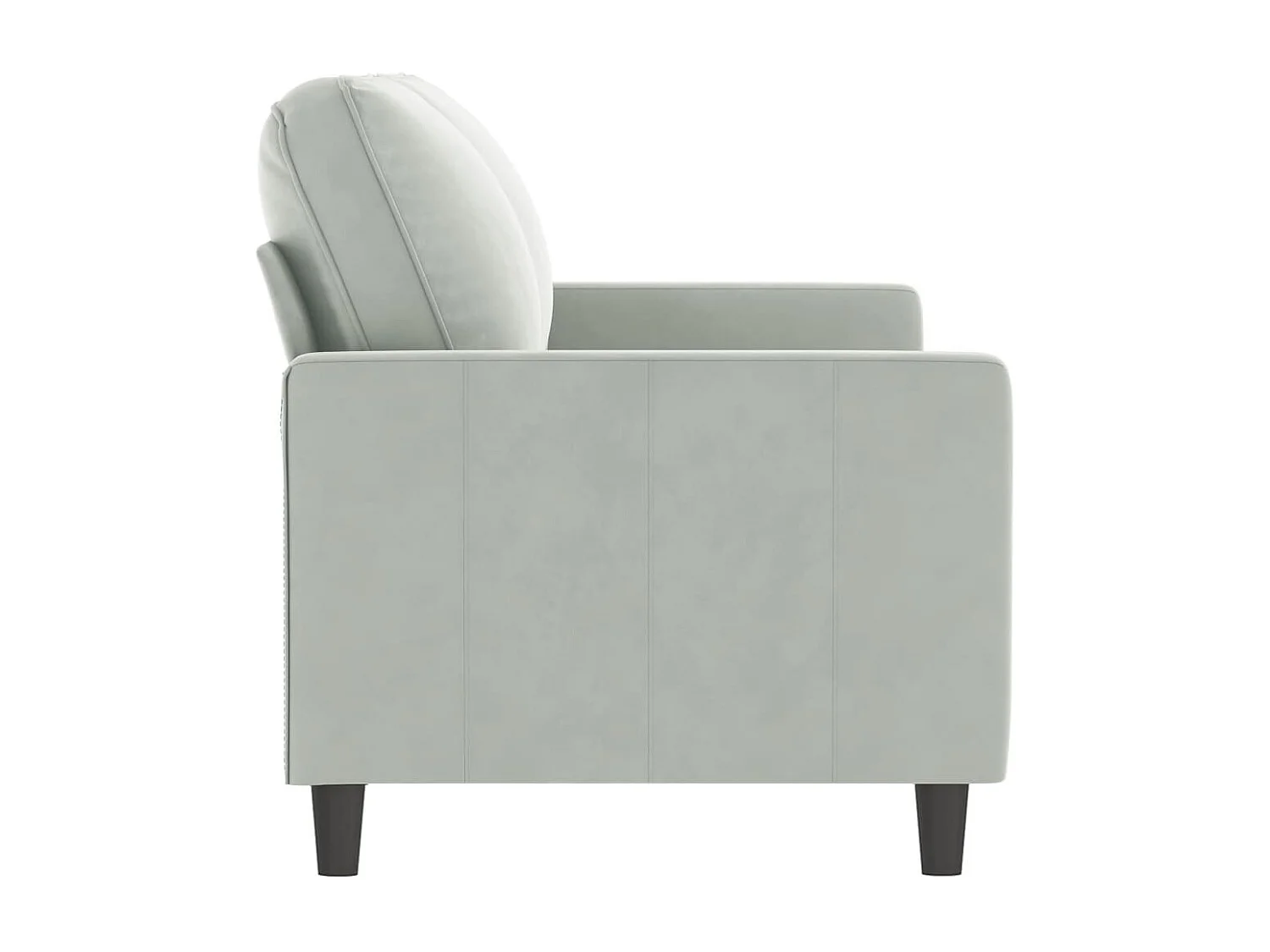 Canapé à 2 places Gris clair 140 cm Velours