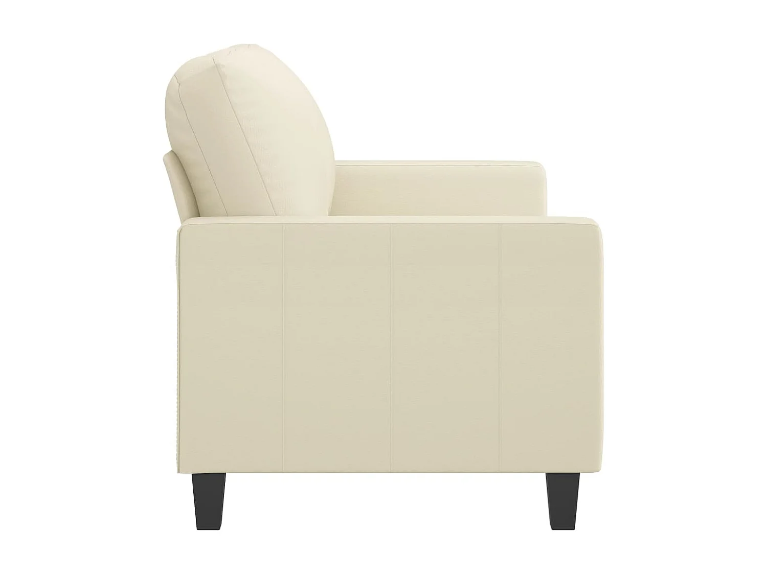 Sofá de 2 plazas de cuero sintético color crema 120 cm