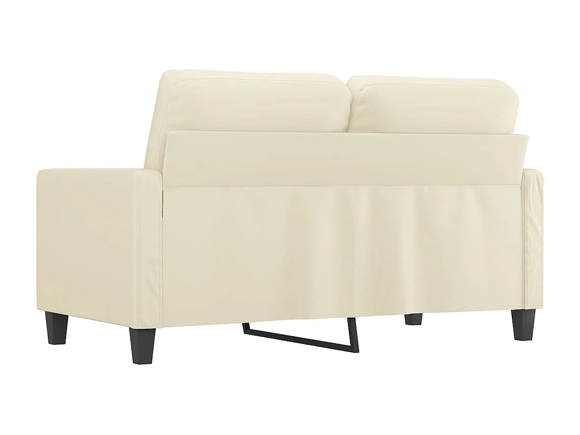 Sofá de 2 plazas de cuero sintético color crema 120 cm