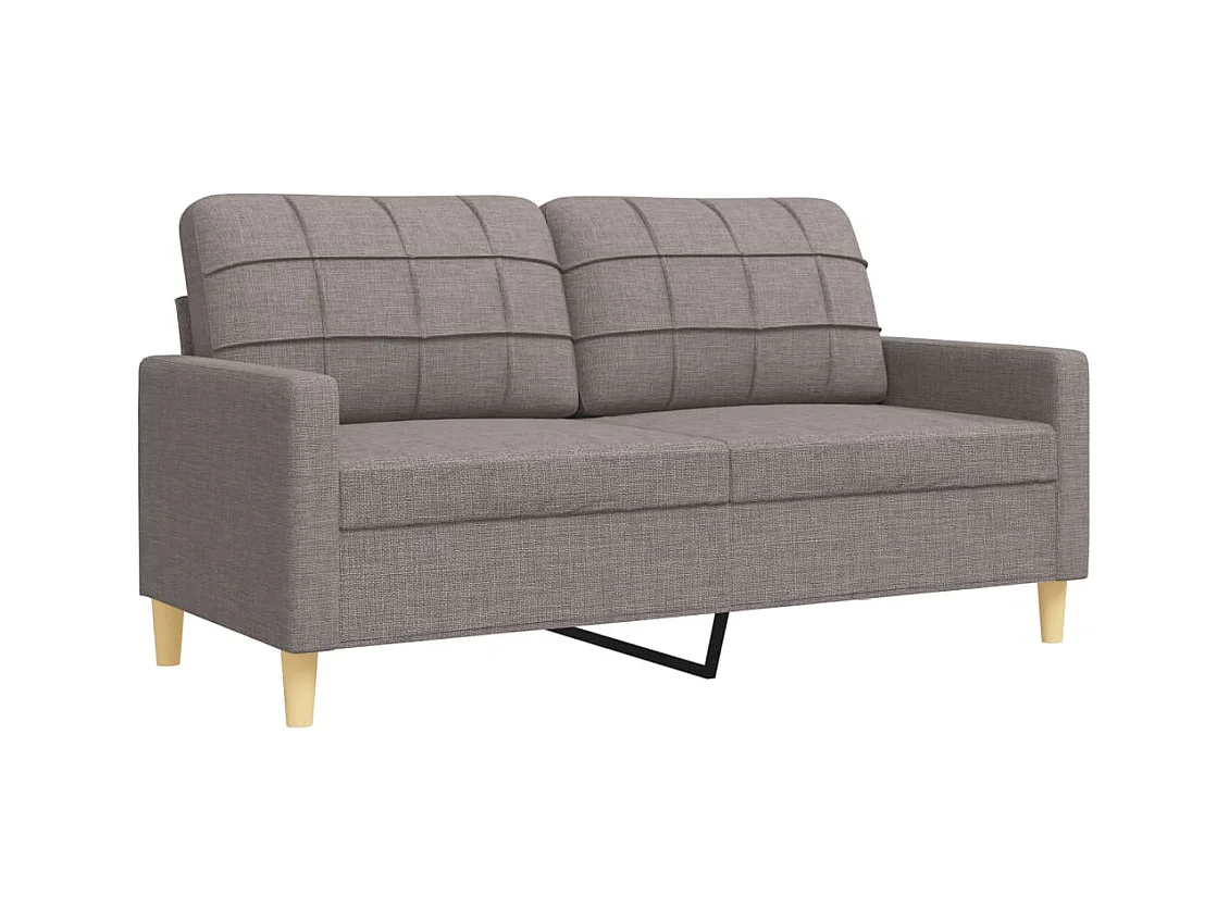 Ensemble de canapés 3 pcs avec coussins décoratifs taupe tissu