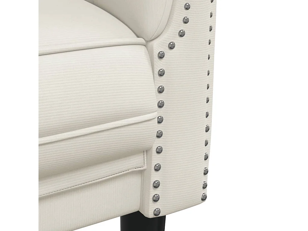 Set di Divani 2 pz Crema in Velluto