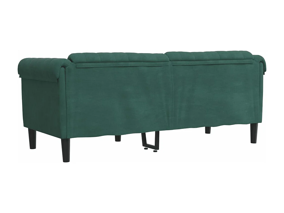 Sofá de 2 plazas terciopelo verde oscuro