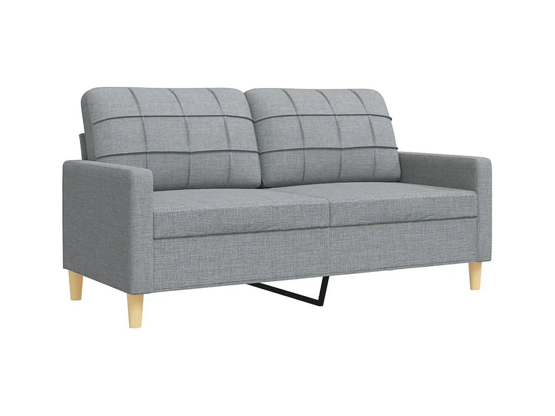 2-delige Loungeset stof lichtgrijs